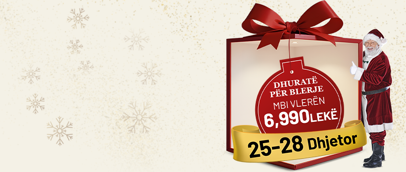 Dhuratë surprizë për çdo blerje mbi 6,990 Lekë